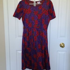 Red and Purple rose dress